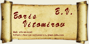 Boris Vitomirov vizit kartica